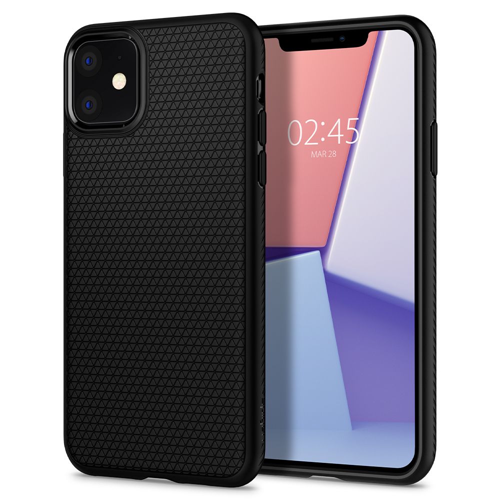 Spigen Liquid Air dėklas iPhone 11 – matinis juodas -- iPhone 11