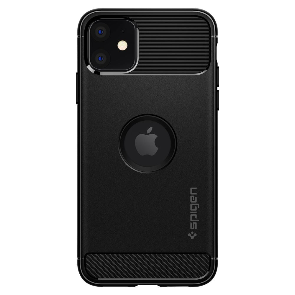 Spigen Rugged Armor iPhone 11 dėklas - Matte Black -- iPhone 11