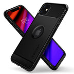 Spigen Rugged Armor iPhone 11 dėklas - Matte Black -- iPhone 11