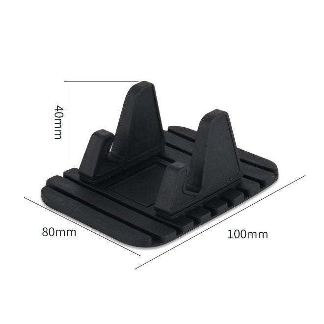 Universalus automobilinis silikoninis telefono stovas Nano Pad, juodas