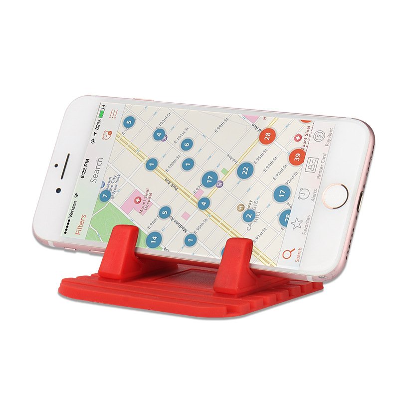 Universalus automobilinis silikoninis telefono stovas Nano Pad, juodas