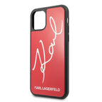 Karl Lagerfeld blizgus dėklas iPhone 11 Pro Max – raudonas -- iPhone 11 Pro Max