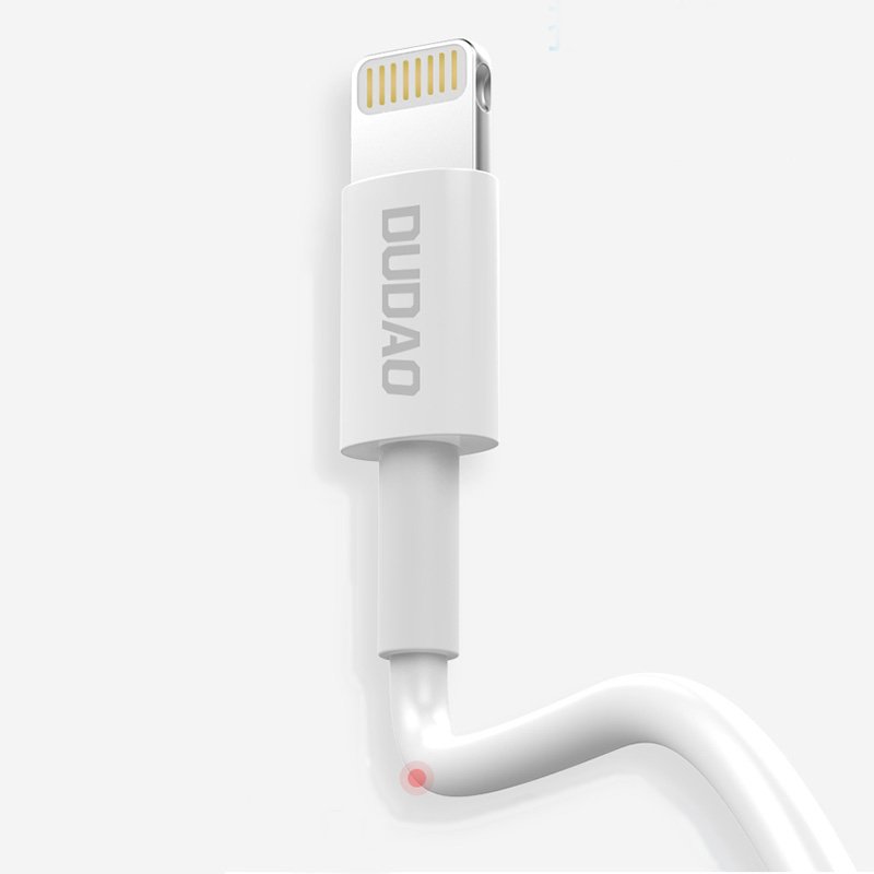 Dudao Laidas USB / Lightning 3A 1m baltas (L1L white)
