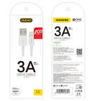 Dudao Laidas USB / Lightning 3A 1m baltas (L1L white)