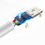 Dudao Laidas USB / Lightning 3A 1m baltas (L1L white)