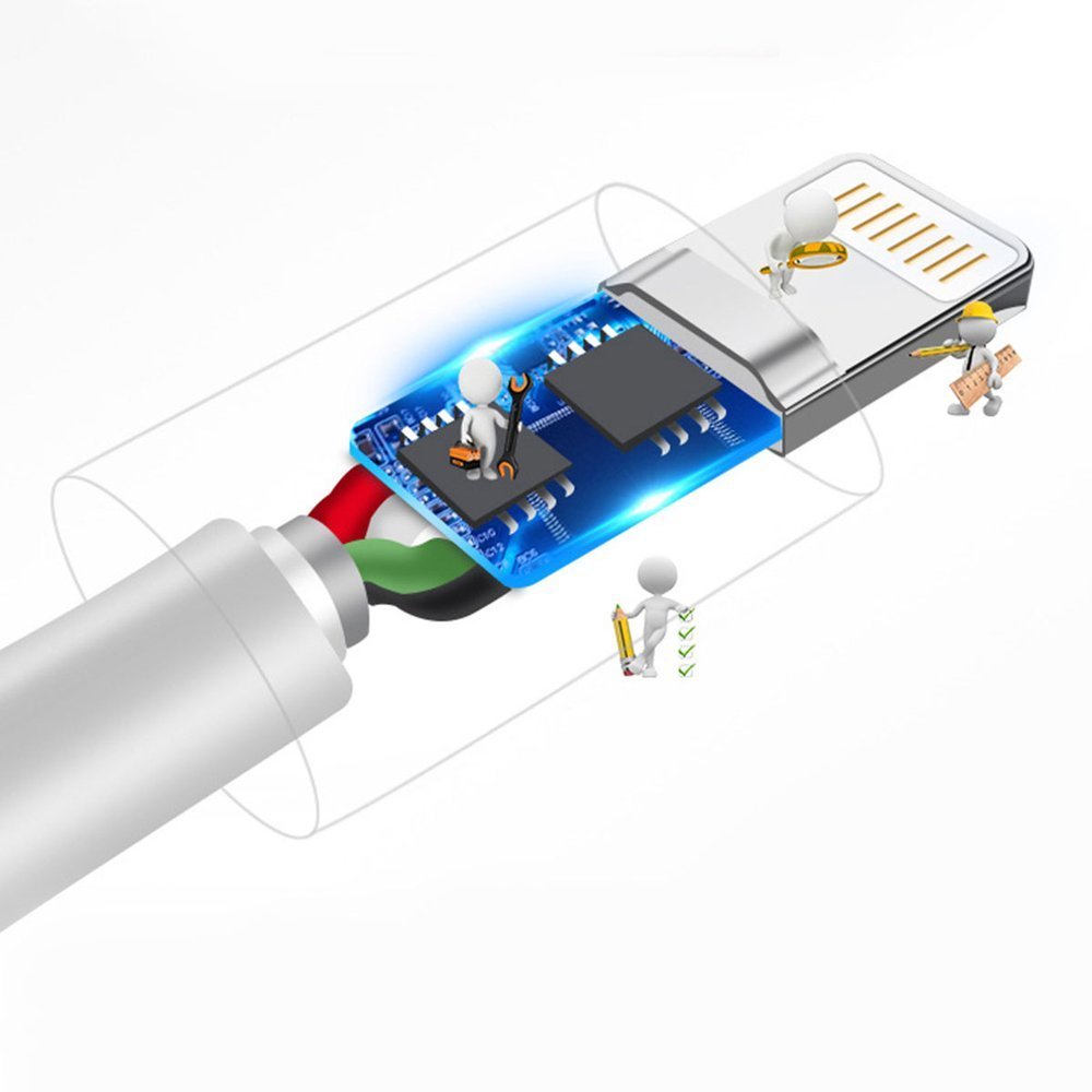 Dudao Laidas USB / Lightning 3A 1m baltas (L1L white)
