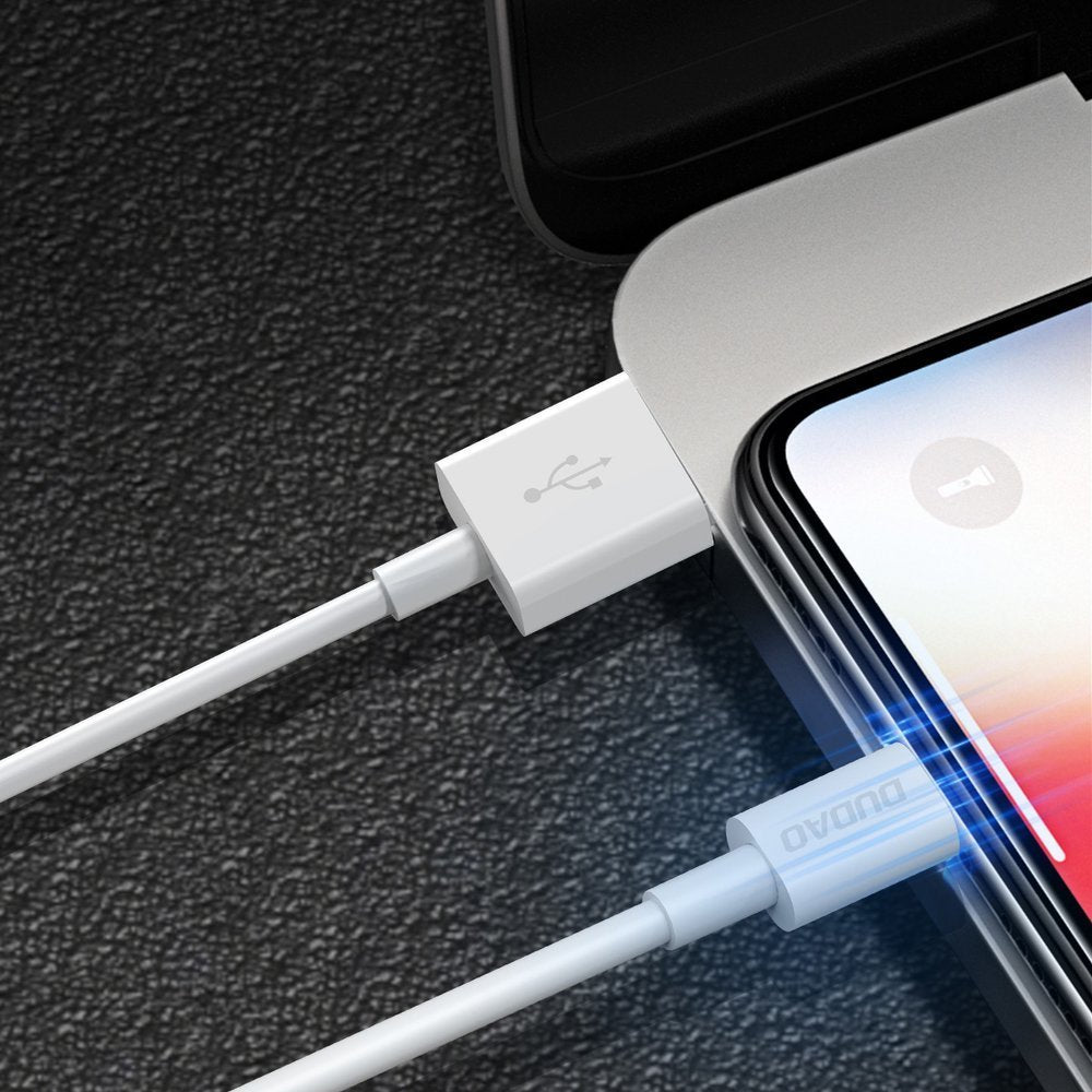 Dudao Laidas USB / Lightning 3A 1m baltas (L1L white)