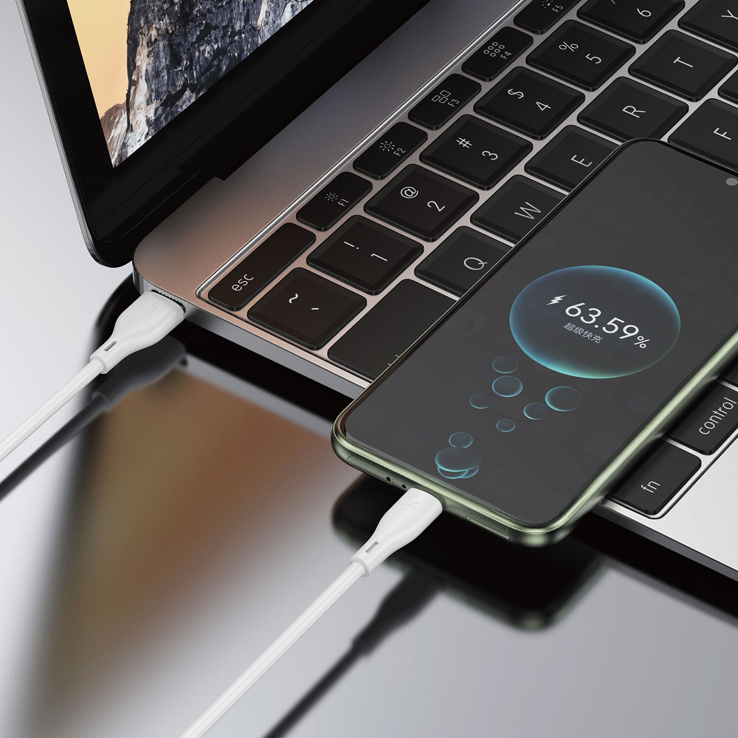 Dudao Laidas L2L USB-A / Lightning 3A 2m - baltas