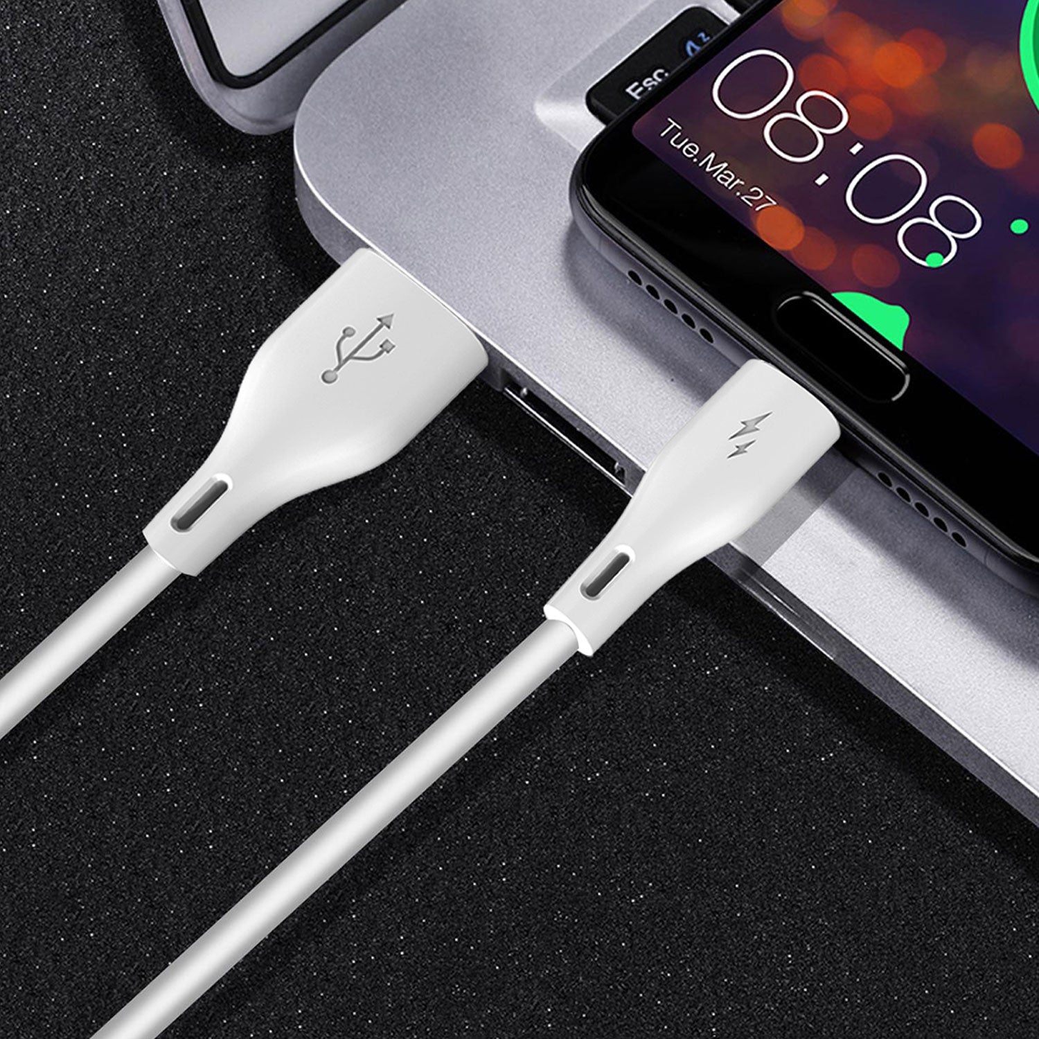 Dudao Laidas L2L USB-A / Lightning 3A 2m - baltas