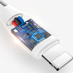 Dudao Laidas L2L USB-A / Lightning 3A 2m - baltas
