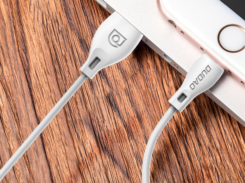 Dudao Laidas USB / Lightning 2.4A 1m baltas (L4L 1m white)