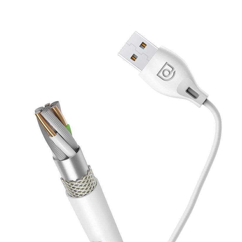 Dudao Laidas USB / Lightning 2.4A 1m baltas (L4L 1m white)