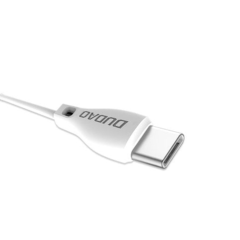 Dudao Laidas USB Type C 2.1A 1m baltas (L4T 1m white)