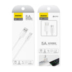 Dudao Laidas USB Type C 2.1A 1m baltas (L4T 1m white)