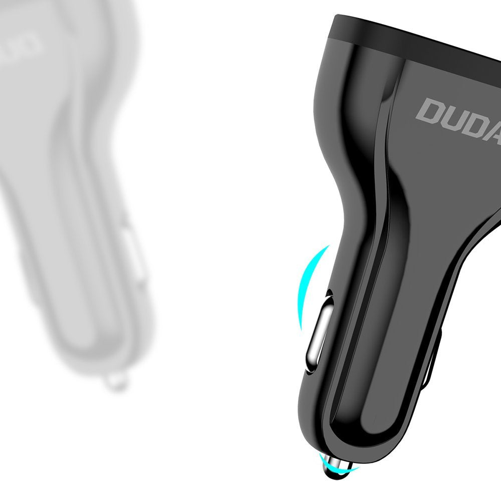 Dudao automobilinis įkroviklis quick charge Quick Charge 3.0 QC3.0 2.4A 18W 3x USB baltas (R7S white)