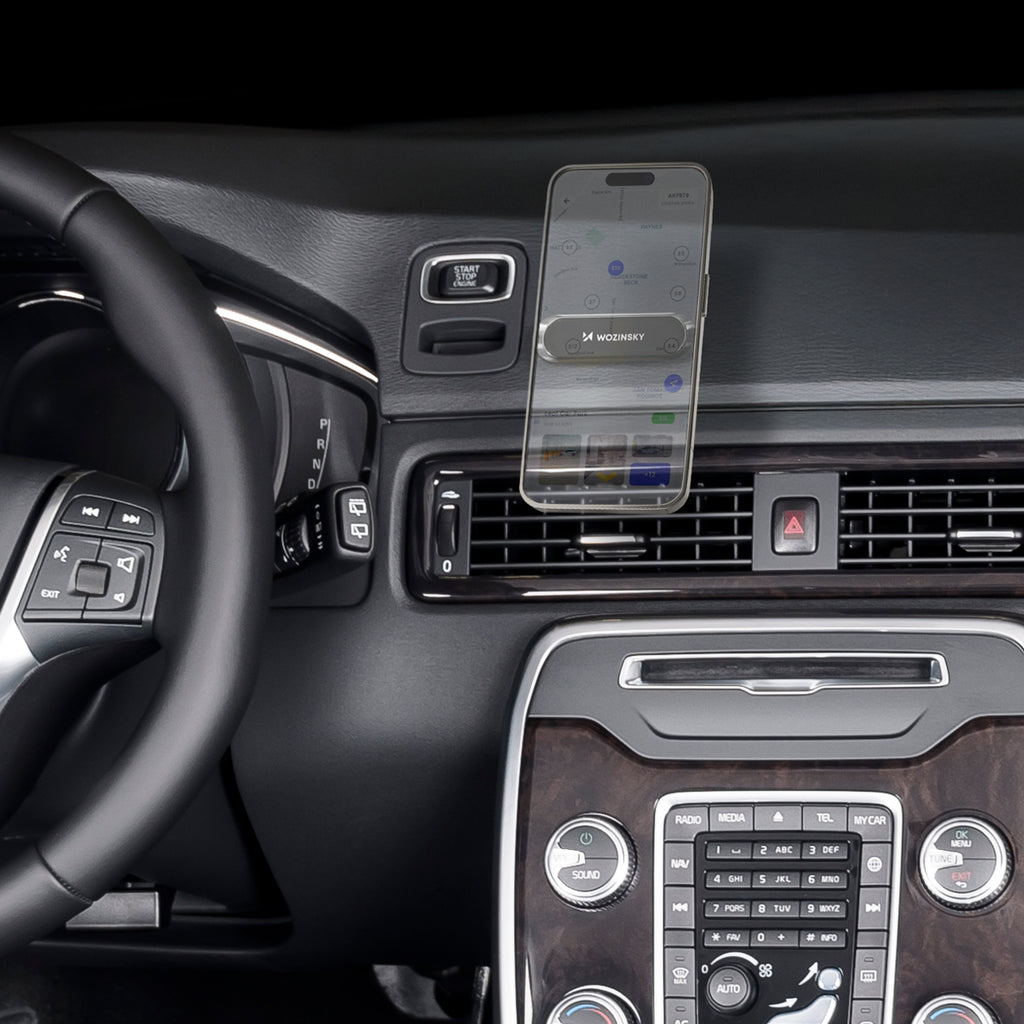 Wozinsky WMH-01 magnetinis automobilinis laikiklis prietaisų skydeliui, juodas