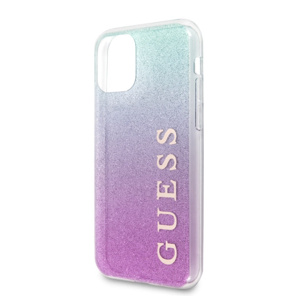 Guess Glitter Gradient dėklas iPhone 11 Pro Max – rožinė/mėlyna -- iPhone 11 Pro Max