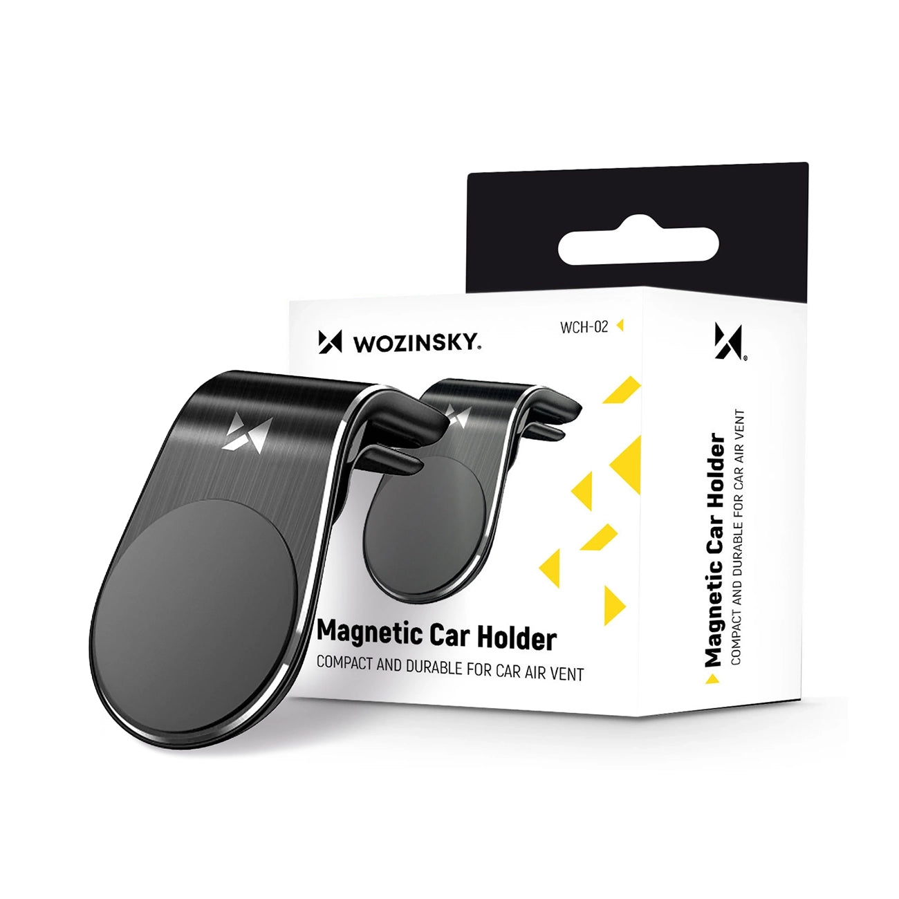 Wozinsky WCH-02 magnetinis telefono laikiklis oro ventiliacijos angai, juodas