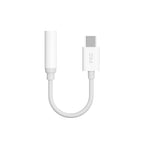Dudao garso adapterio ausinių adapteris nuo C tipo USB iki mini lizdo 3,5 mm baltas (L16CPro baltas)