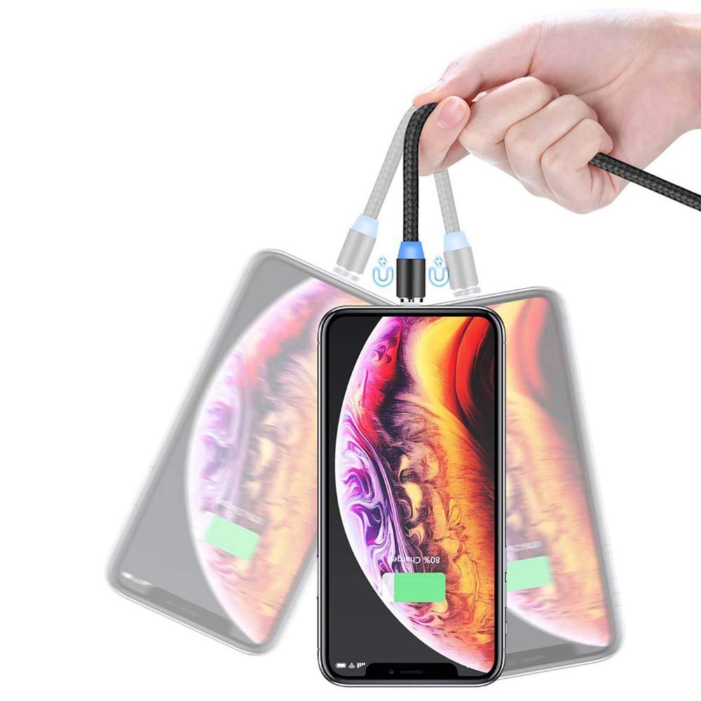 Kištuko adapteris magnetiniam USB laidui Lightning sidabrinis