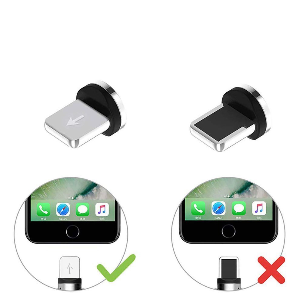 Kištuko adapteris magnetiniam USB laidui Lightning sidabrinis