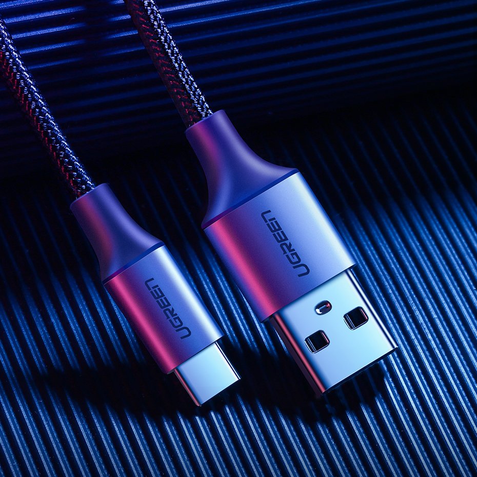 Ugreen US288 60125 USB-A / USB-C QC 3.0 3A kabelis 0,5 m - pilkas -- Cell phone cables