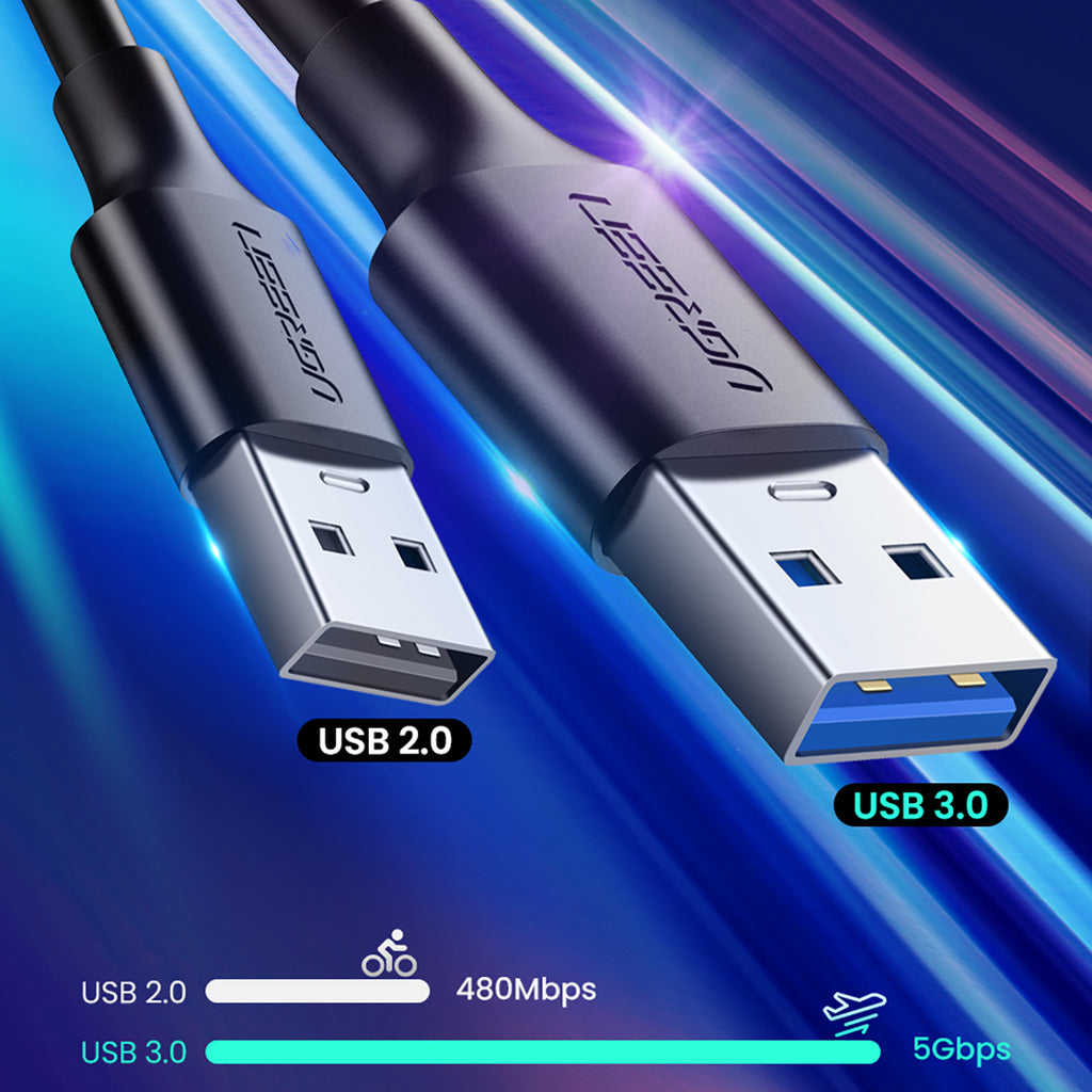 Ugreen US184 20882 USB-A 3.0 / USB-C 3A kabelis 1 m - juodas -- Cell phone cables