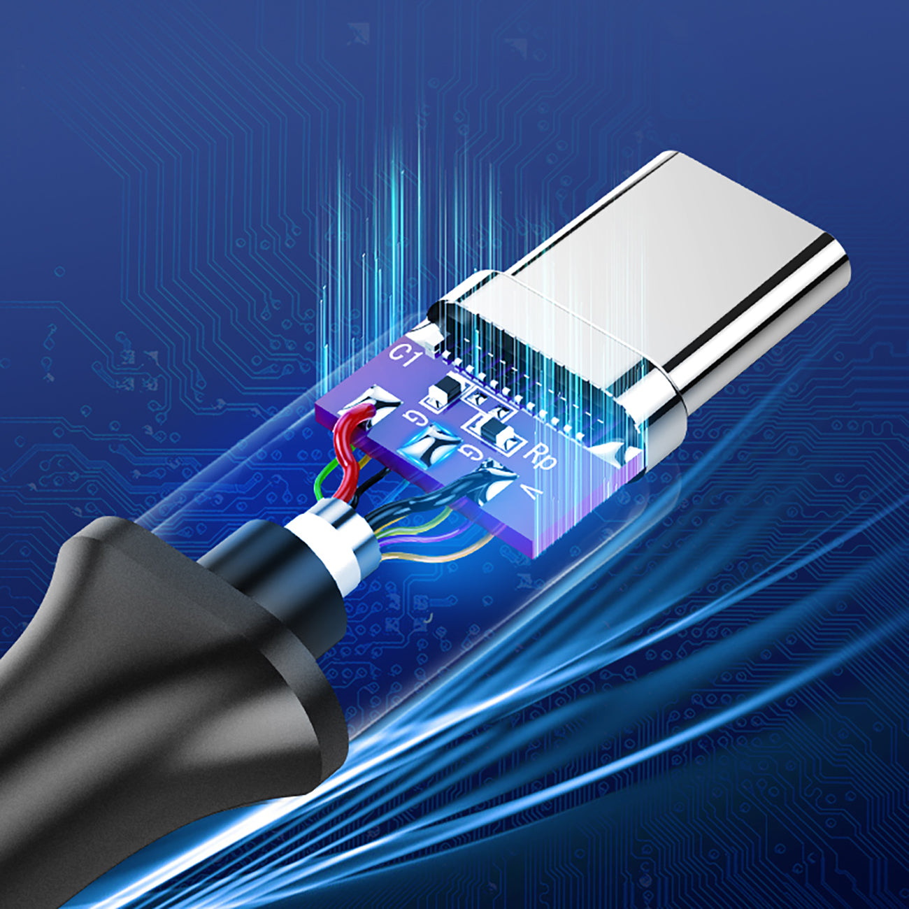 Ugreen US184 20882 USB-A 3.0 / USB-C 3A kabelis 1 m - juodas -- Cell phone cables