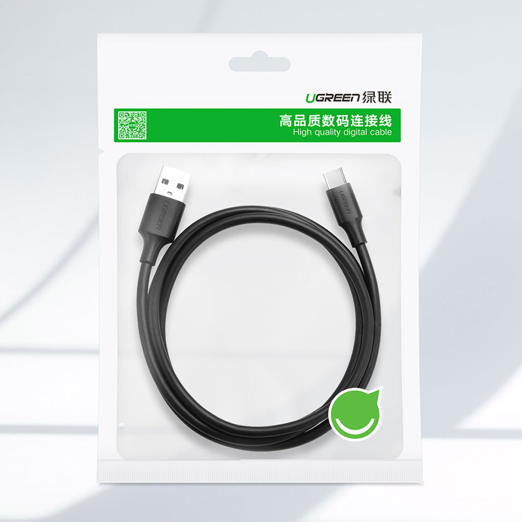 Ugreen US184 20882 USB-A 3.0 / USB-C 3A kabelis 1 m - juodas -- Cell phone cables
