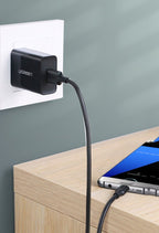 Ugreen US184 20882 USB-A 3.0 / USB-C 3A kabelis 1 m - juodas -- Cell phone cables