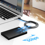 Ugreen US184 20882 USB-A 3.0 / USB-C 3A kabelis 1 m - juodas -- Cell phone cables