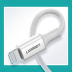 Ugreen US171 Lightning - USB-C MFi PD laidas 20W 480Mb/s 1m - baltas -- Cell phone cables