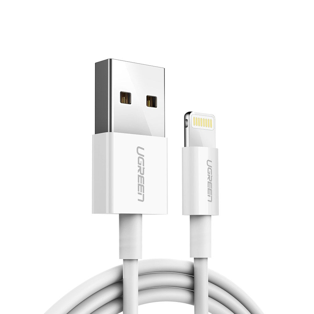 Ugreen US155 20728 USB-A / Lightning MFi 2.4A laidas 1m - baltas -- Cell phone cables