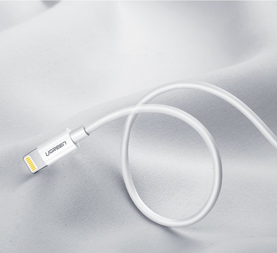 Ugreen US155 20728 USB-A / Lightning MFi 2.4A laidas 1m - baltas -- Cell phone cables