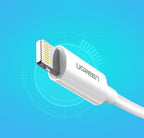 Ugreen US155 20728 USB-A / Lightning MFi 2.4A laidas 1m - baltas -- Cell phone cables