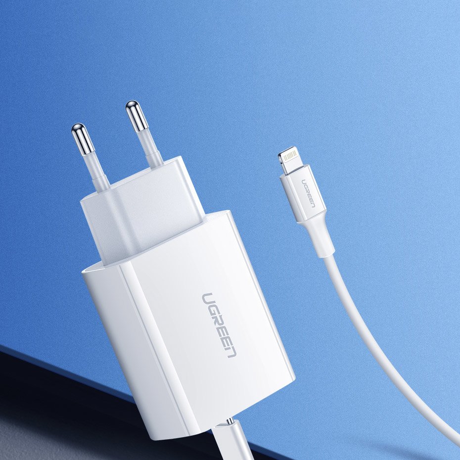 Ugreen USB įkroviklis Power Delivery 3.0 Quick Charge 4.0+ 20W 3A baltas (60450) -- Cell phone chargers