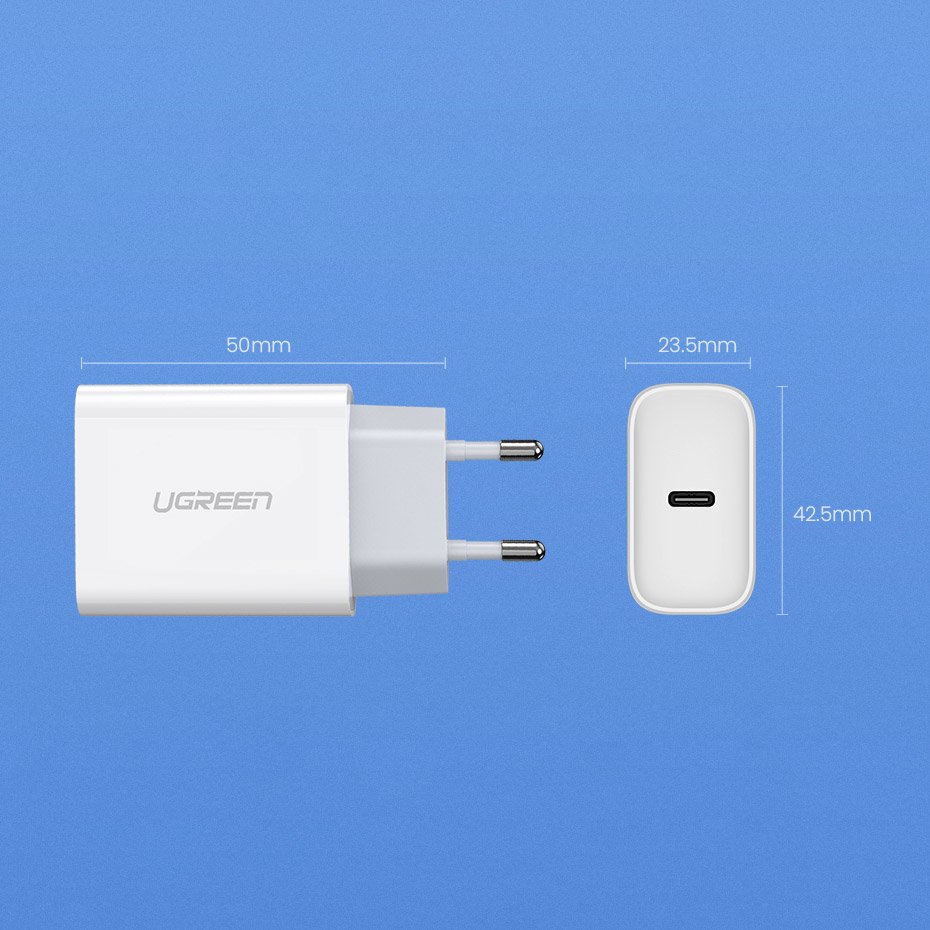 Ugreen USB įkroviklis Power Delivery 3.0 Quick Charge 4.0+ 20W 3A baltas (60450) -- Cell phone chargers