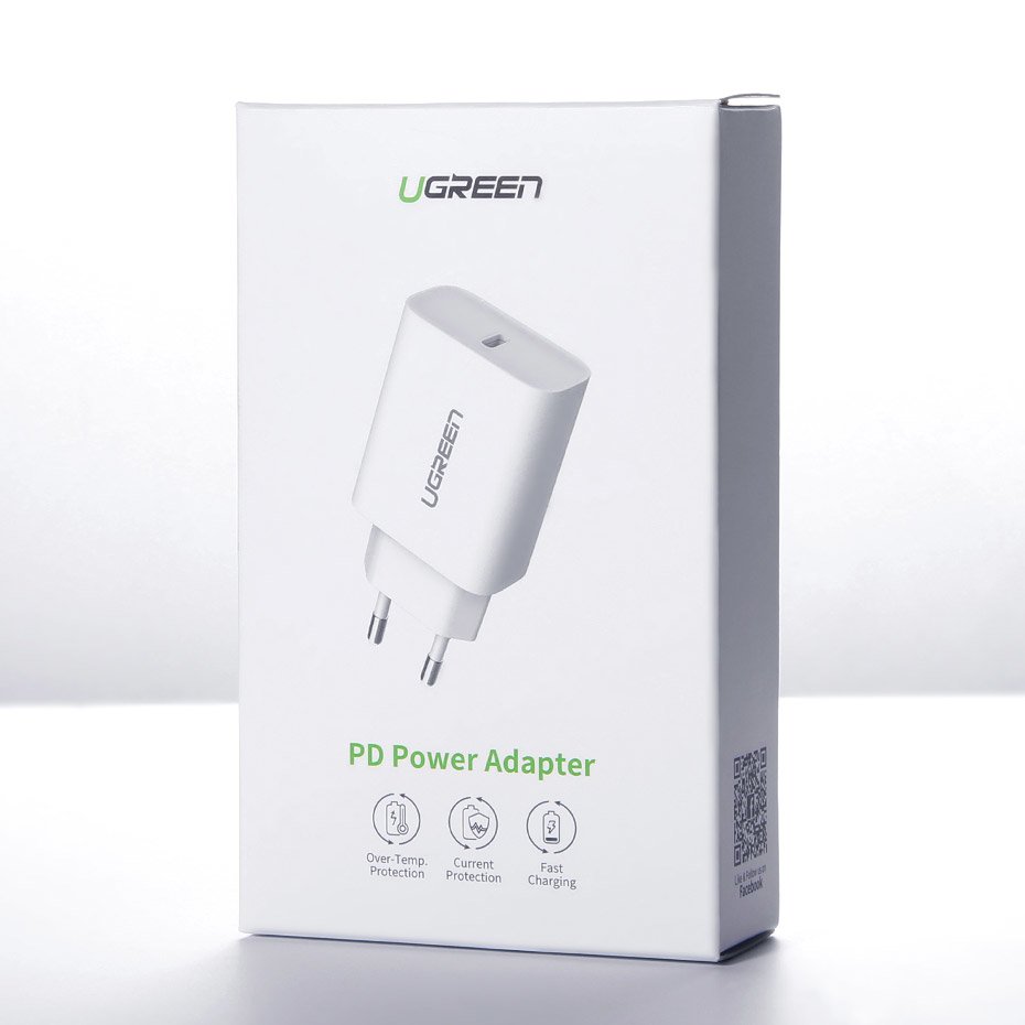 Ugreen USB įkroviklis Power Delivery 3.0 Quick Charge 4.0+ 20W 3A baltas (60450) -- Cell phone chargers