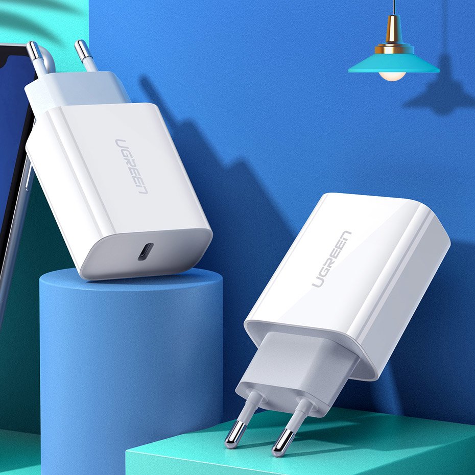 Ugreen USB įkroviklis Power Delivery 3.0 Quick Charge 4.0+ 20W 3A baltas (60450) -- Cell phone chargers
