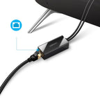 Tinklo plokštė Ugreen 30985, skirta Chromecast su micro USB / USB-A jungtimis 100Mb/s 1 m - juoda -- Network Adapters