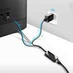 Tinklo plokštė Ugreen 30985, skirta Chromecast su micro USB / USB-A jungtimis 100Mb/s 1 m - juoda -- Network Adapters
