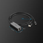 Tinklo plokštė Ugreen 30985, skirta Chromecast su micro USB / USB-A jungtimis 100Mb/s 1 m - juoda -- Network Adapters