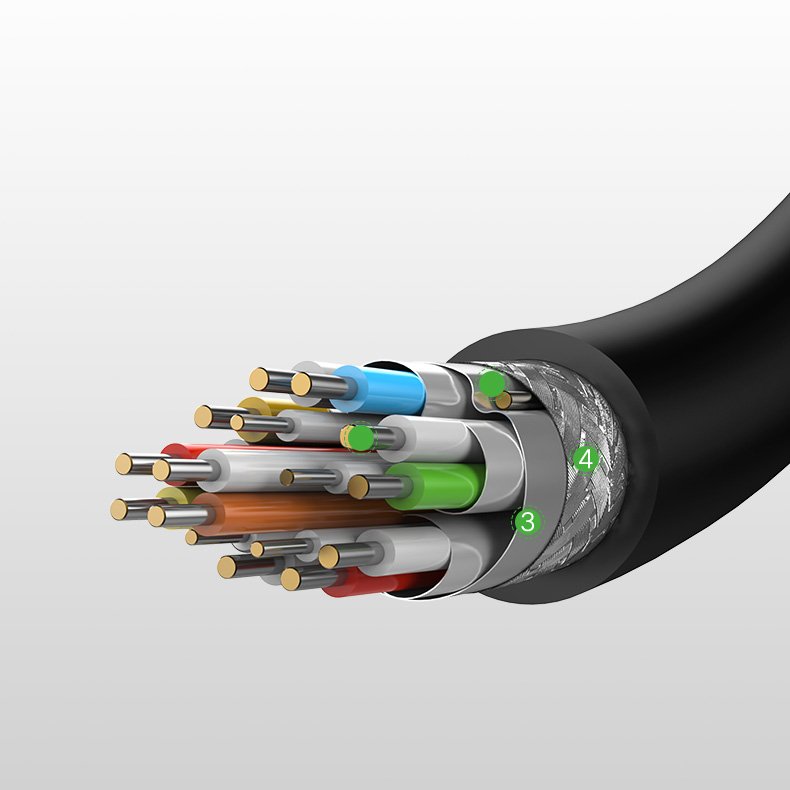Ugreen kabelis HDMI - micro HDMI kabelis 19 kontaktų 2.0v 4K 60Hz 30AWG 1.5m juodas (30102) -- Video Cables