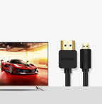 Ugreen kabelis HDMI - micro HDMI kabelis 19 kontaktų 2.0v 4K 60Hz 30AWG 1.5m juodas (30102) -- Video Cables