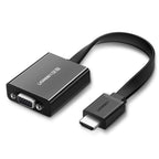 Ugreen adapteris HDMI - VGA micro USB / garso 3.5 mm mini jack juodas (40248) -- Video Adapters