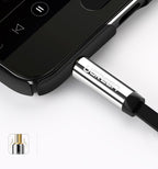 Ugreen plokščias AUX garso kabelis 3.5 mm mini jack 2m sidabrinis (10599) -- Audio Cables