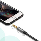 Ugreen AV118 10592 kabelis 3.5 mm mini jack (male) / 3.5 mm mini jack (female) 1m - sidabrinis -- Audio Cables