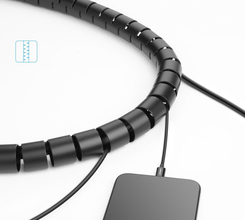 Ugreen LP121 30819 dangtelis, kabelių organizatorius, 3 m - juodas -- Cable Organizers