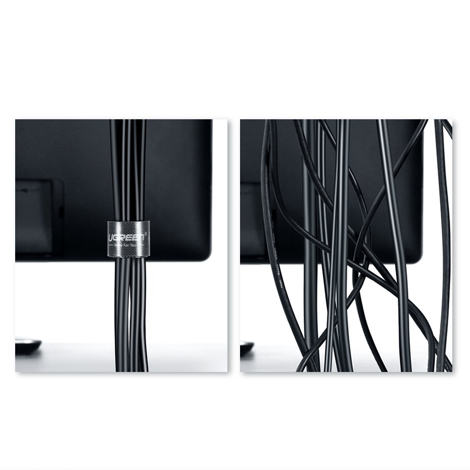 Ugreen Velcro kabelių organizatorius 5 m juodas (40356) -- Cable Organizers