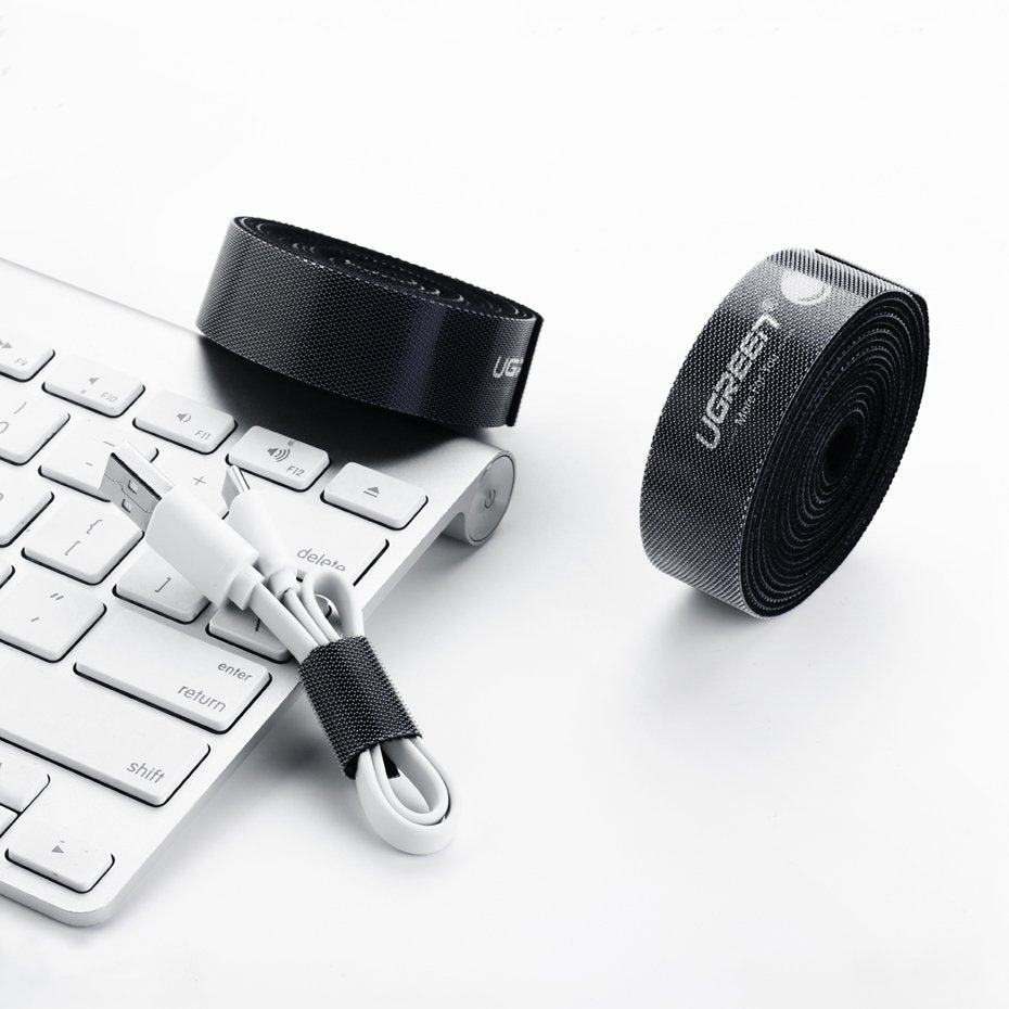 Ugreen Velcro kabelių organizatorius 5 m juodas (40356) -- Cable Organizers